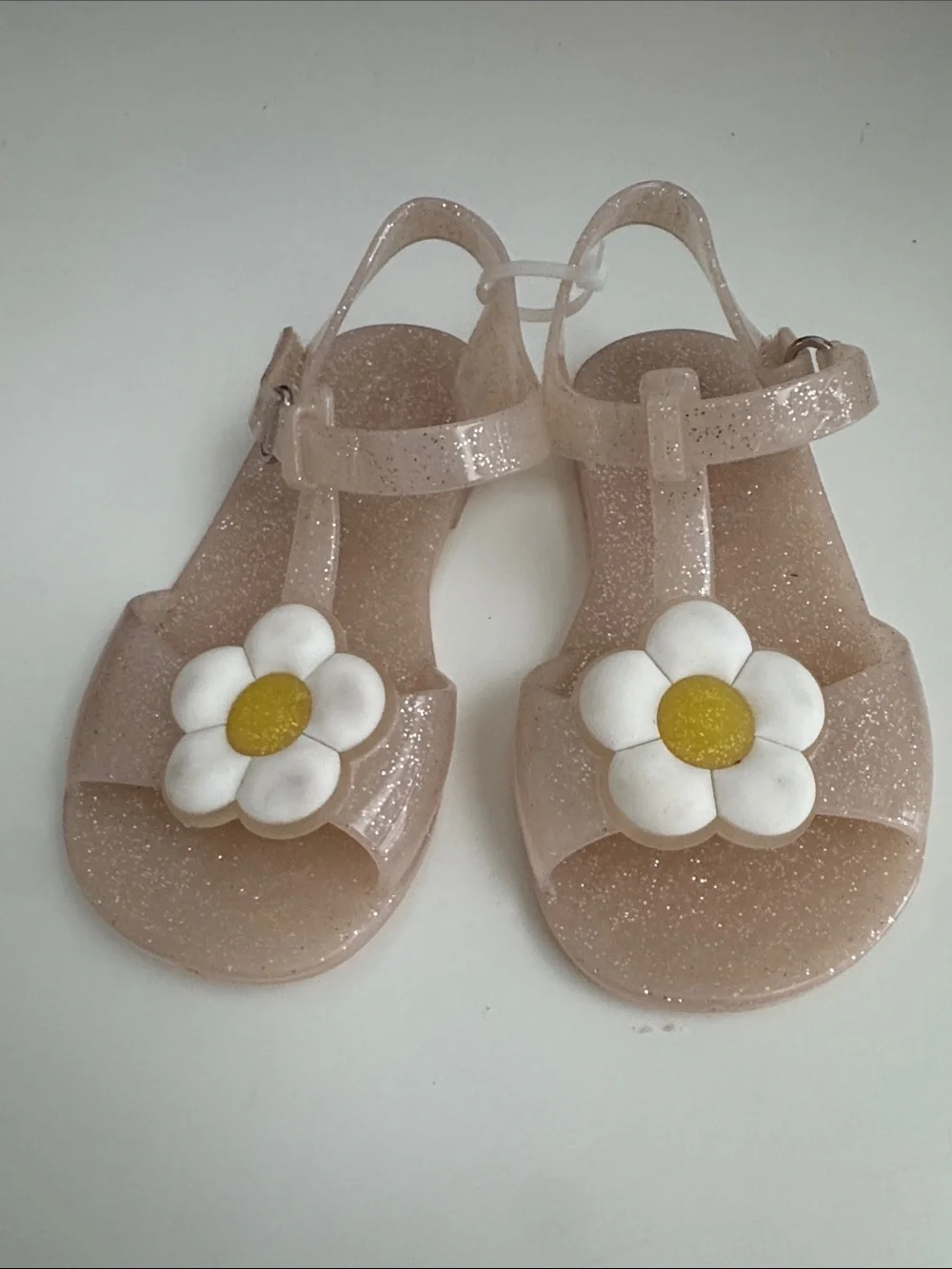 Old Navy Sparkle Jelly Sandals with Daisy Accent - Blush